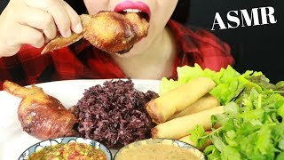 HMONG FOOD  STUFFED CHICKEN WINGS EGG ROLLS amp PURPLE STICKY RICE  ASMR No Talking [upl. by Edwards]