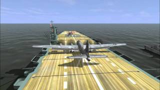 IL2 1946 Weird Carrier Landings [upl. by Phylys]