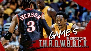 Throwback Kobe Bryant 26 vs Allen Iverson 37 Duel Highlights NBA Finals 2001 Game 5 [upl. by Ilellan663]