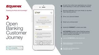 Equifax amp ConsentsOnline Open Banking Customer Journey [upl. by Hnil]