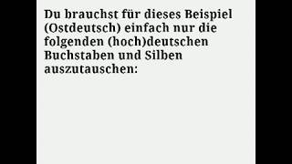 Ostdeutsch lernen in 80 Sekunden [upl. by Yrrah]