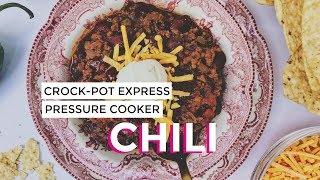 CrockPot Express Crock Pressure Cooker Chili [upl. by Armahs]