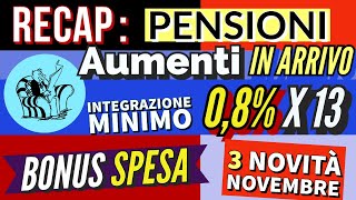 RECAP 📌 PENSIONI MAXI NOVEMBRE o DICEMBRE ANTICIPO CONGUAGLI NUOVE stime AUMENTI 2024 MINIME [upl. by Eanad294]