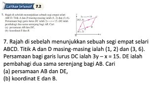 Latihan Intensif 72 No 7  Bab 7 Geometri koordinat  72 Garis Lurus Selari dan Serenjang [upl. by Roque]