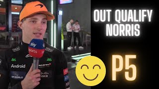 oscar piastri interview P5 qualifying saudi arabia GP f1 oscarpiastri saudigp formula1 [upl. by Courcy]