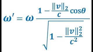 Relativistic Doppler Effect [upl. by Sirrah]