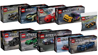 All LEGO Speed Champions 2024 sets CompilationCollection Speed Build [upl. by Airekahs]