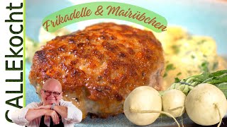 Butter Frikadelle in der Pfanne mit Mairübchen – Omas Rezept [upl. by Okimuy]