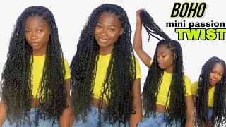 Kinky Boho passion twist  DIY  Protective style braids [upl. by Coral664]