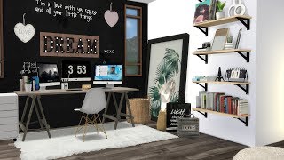 The Sims 4  Tiny Scandinavian Family House  Speed Build  Download Links [upl. by Dylana]