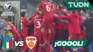 ¡ADIÓS ITALIA Gool de último minuto  Italia 01 Macedonia Nte  UEFA Repechaje Qatar 2022  TUDN [upl. by Keraj836]