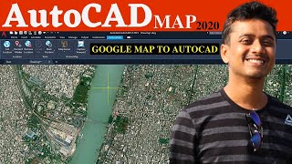 Google map to AutoCAD  AutoCAD LT software 2020 [upl. by Maril74]