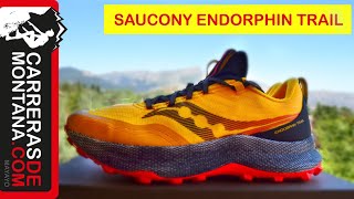 SAUCONY ENDORPHIN TRAIL Tope amortiguación para montaña con 37mm talón [upl. by Irrahs704]