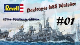 USS Fletcher 1144 Revell PE  01Historique et début du montage [upl. by Bathsheba166]