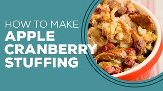 Blast from the Past Apple Cranberry Stuffing Recipe  Thanksgiving Side Dish Ideas [upl. by Gayel]