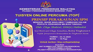 Tuisyen Online Percuma TOP PRINSIP PERAKAUNAN bersama Cikgu Shahrul dari SMKL Methodist [upl. by Yrac]