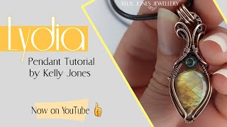 Wire wrap pendant tutorial Lydia [upl. by Aicilat]