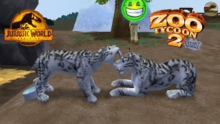 White Saber Toothed Cat Zoo Tycoon 2 Extinct Animals Gameplay [upl. by Obellia]