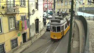 Lisbon Trams Drivers eye view preview standard definition [upl. by Noiro762]