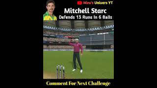 Challenger 2  Mitchell Strack Defends 13 in 6  Real cricket 24 realcricket24 cricket shorts [upl. by Ynogoham]