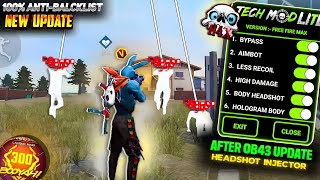 Ob43 New Update Injector  Rank Working Free Fire Headshot Hack White Body Update [upl. by Yuht]