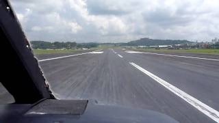 9 Passenger Britten Norman BN2Islander Landing Albrook Panama City [upl. by Odla593]