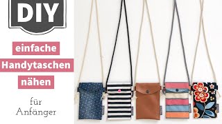 DIY Handytasche Juno nähen  Anleitung kostenlos schnell und einfach [upl. by Nylirad]