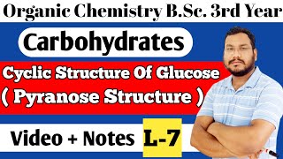 Cyclic Structure Of Glucose Pyranose Structure  Haworth Structure Carbohydrates BSc 3rd year [upl. by Itnahs527]