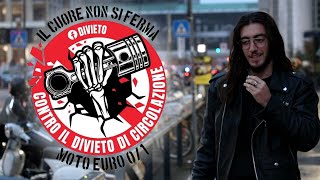 Milano manifestazione contro il divieto di circolazione moto euro 01 [upl. by Hgielar]