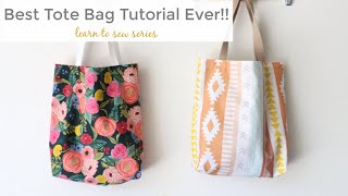 The Perfect Tote Bag Tutorial  Learn to Sew Series [upl. by Zephaniah]