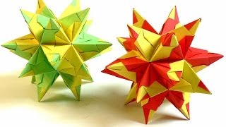 Modulares Origami  BascettaStern falten bascettastar [upl. by Rothenberg184]