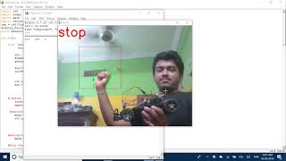 gesture controlled car using image processingpythonopencvarduino [upl. by Odilo511]