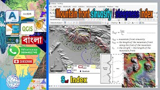 Mountain front sinuositysteepness index calculation in ArcGIS [upl. by Ruelu]