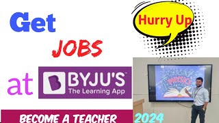 Byjus Job  byjus teacher jobs 2024 hiring byjus jobs2024 career teaching [upl. by Libnah322]