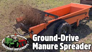 🚜 Discount Implements  1120L GroundDrive Manure Spreader Demo [upl. by Ecneps]