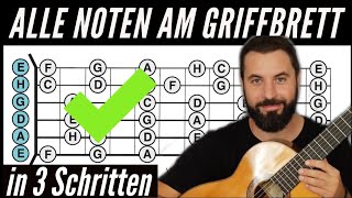 Wie du alle Noten am Griffbrett der Gitarre lernen kannst [upl. by Hsemar]