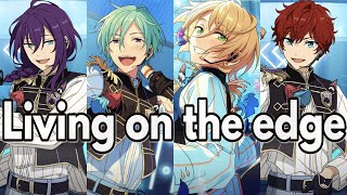 「あんスタ1人4役  ÒㅅÓ＼」Living on the edge（ゲームサイズ）「アコースティックアレンジして歌ってみた」 [upl. by Ahsyt]