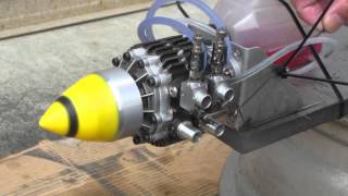 OS WANKEL ROTARY ENGINE 49PI Twin Rotor TEST OS49PI直列２ローター Ver2 [upl. by Scopp848]