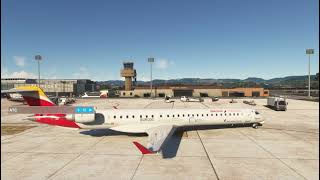 IBERIA CRJ 1000 FLY FROM LEPP  PAMPLONA TO LEMD BARAJAS [upl. by Dugald]