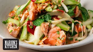 Thaistyle Salmon Salad  Marions Kitchen [upl. by Dutchman]