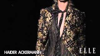 Haider Ackermann Paris Fashion Week Otoño Invierno 20152016  Elle España [upl. by Dnomayd]