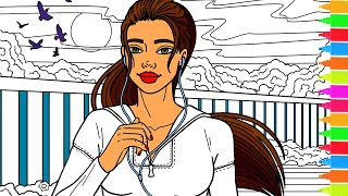 Coloring A Morning Run Learn New Dance New Full Body Workout  Sport Coloring Pages [upl. by Cassaundra]