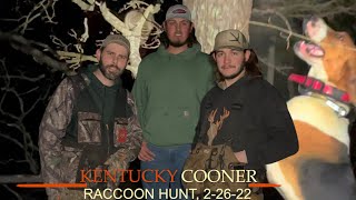 Coon Hunting With Dogs Feb 26 2022 May Cam and Mac [upl. by Lutero]