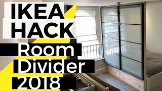 Studio Apartment Room Divider  IKEA HACK [upl. by Reitrac]