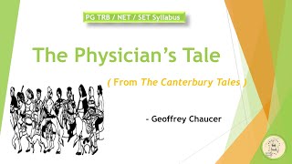 The Physicians Tale  The Canterbury Tales  Chaucer  PG TRB  NET  SET  in Tamil [upl. by Erdnassak]