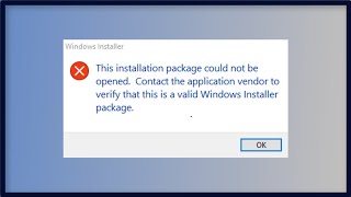 This Installation Package Could Not Be Opened Error On Windows 11  10 [upl. by Bordiuk562]