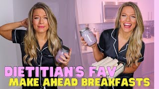 Make Breakfast for the Week   THREE Make Ahead Breakfast recipes  What a Dietitian Eats [upl. by Adnilema]