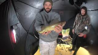 Ice fishing NightHawk lake Timmins ON Dec 2020 [upl. by Ettezoj98]