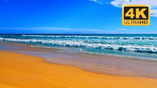 🌊 Relaxing Ocean Waves in 4K Soothing Pink Noise Sleep Sounds  ASMR Beach Sounds [upl. by Able255]