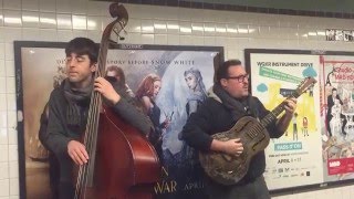 AMAZING Whistling Solos Buskers perform On A Slow Boat to China in NYC Subway [upl. by Sidnala550]